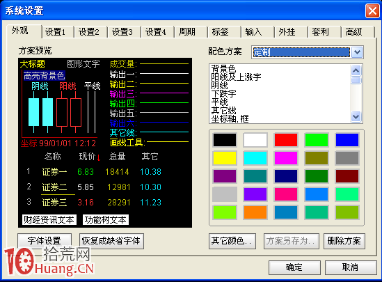 维护自选股板块_通达信使用技巧_系统颜色配置
